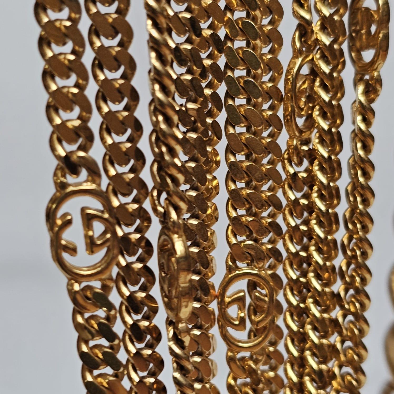 Rare Vintage Gucci Gold Chain Layered Belt 10