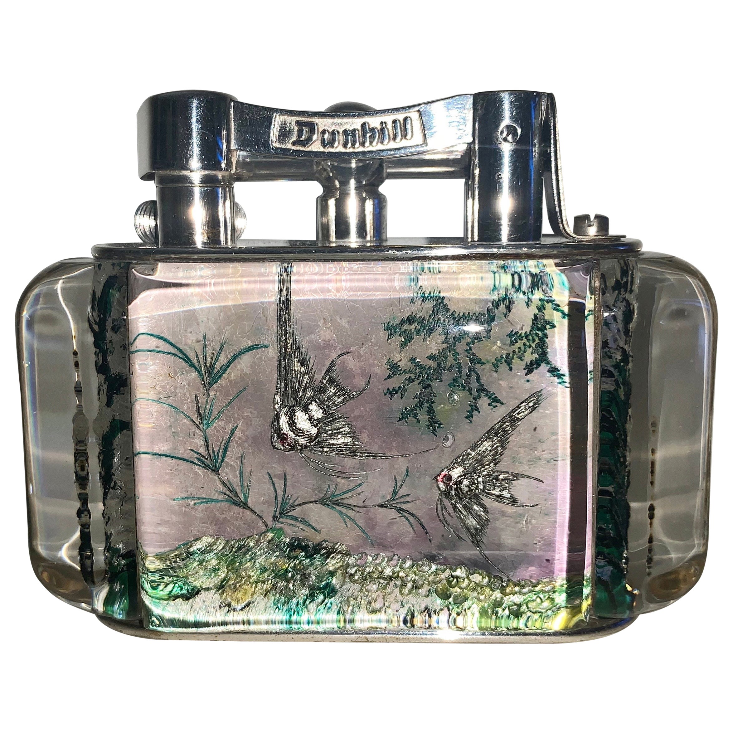 Rare Vintage Half Giant Dunhill Aquarium Table Lighter, Circa 1950