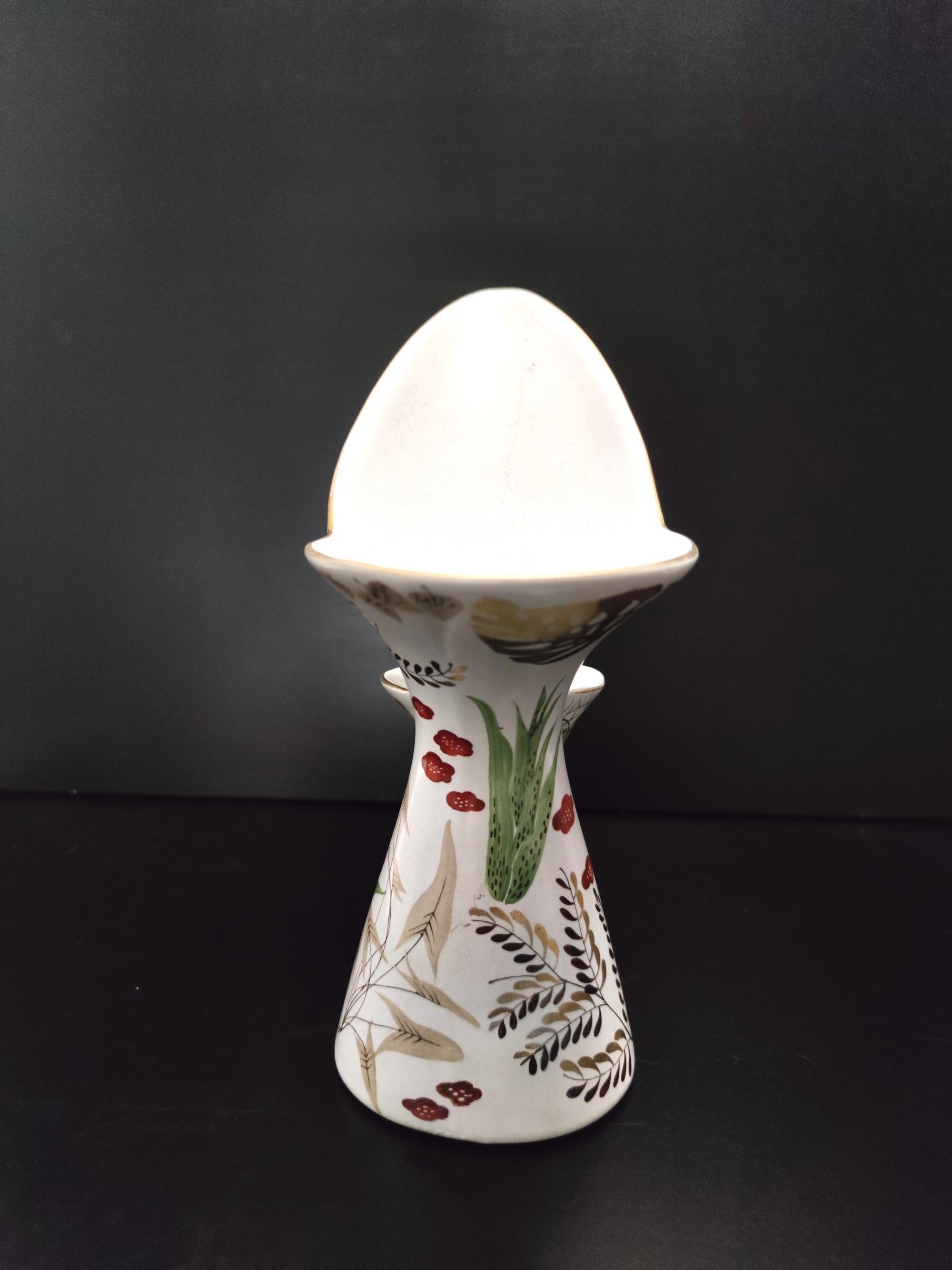 Mid-Century Modern Rare Hand-painted Ceramic Vase by Antonia Campi for Lavenia, Italy For Sale