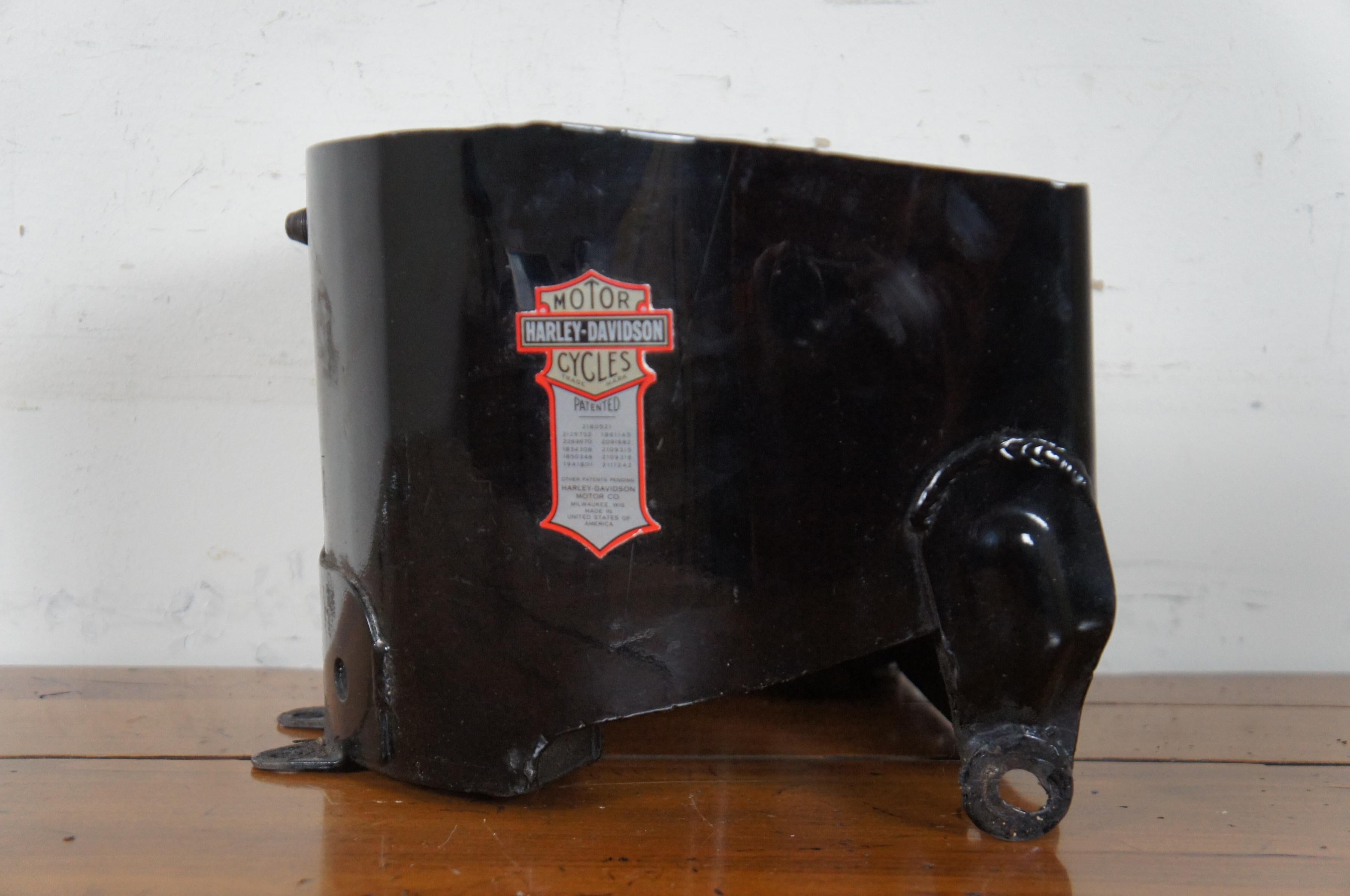 Rare Vintage Harley-Davidson Oem Black Panhead Knuckleahd Oil Tank Line 1936-57 3