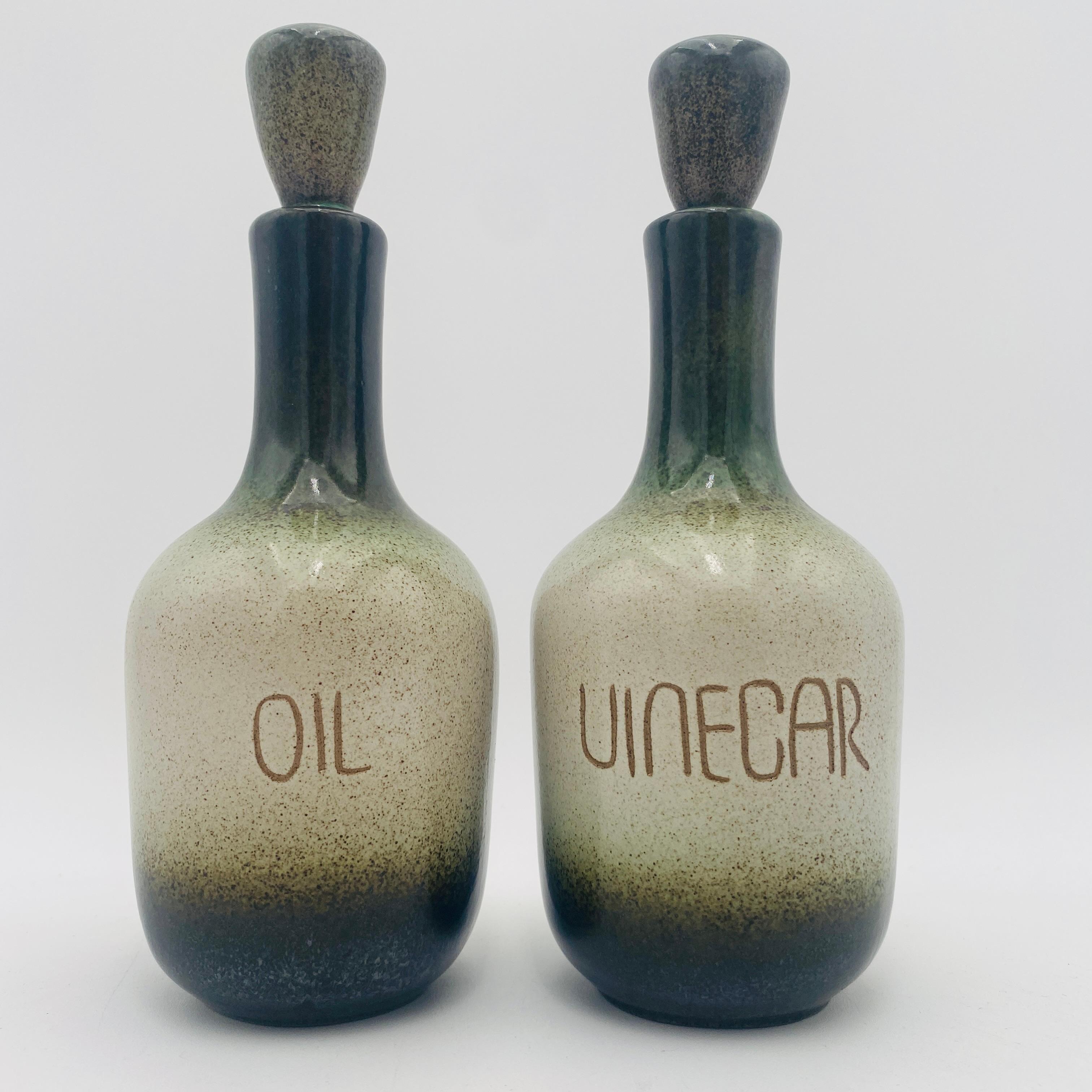 Seltene Vintage Heath Ceramics Öl & Essig Set im Angebot 6