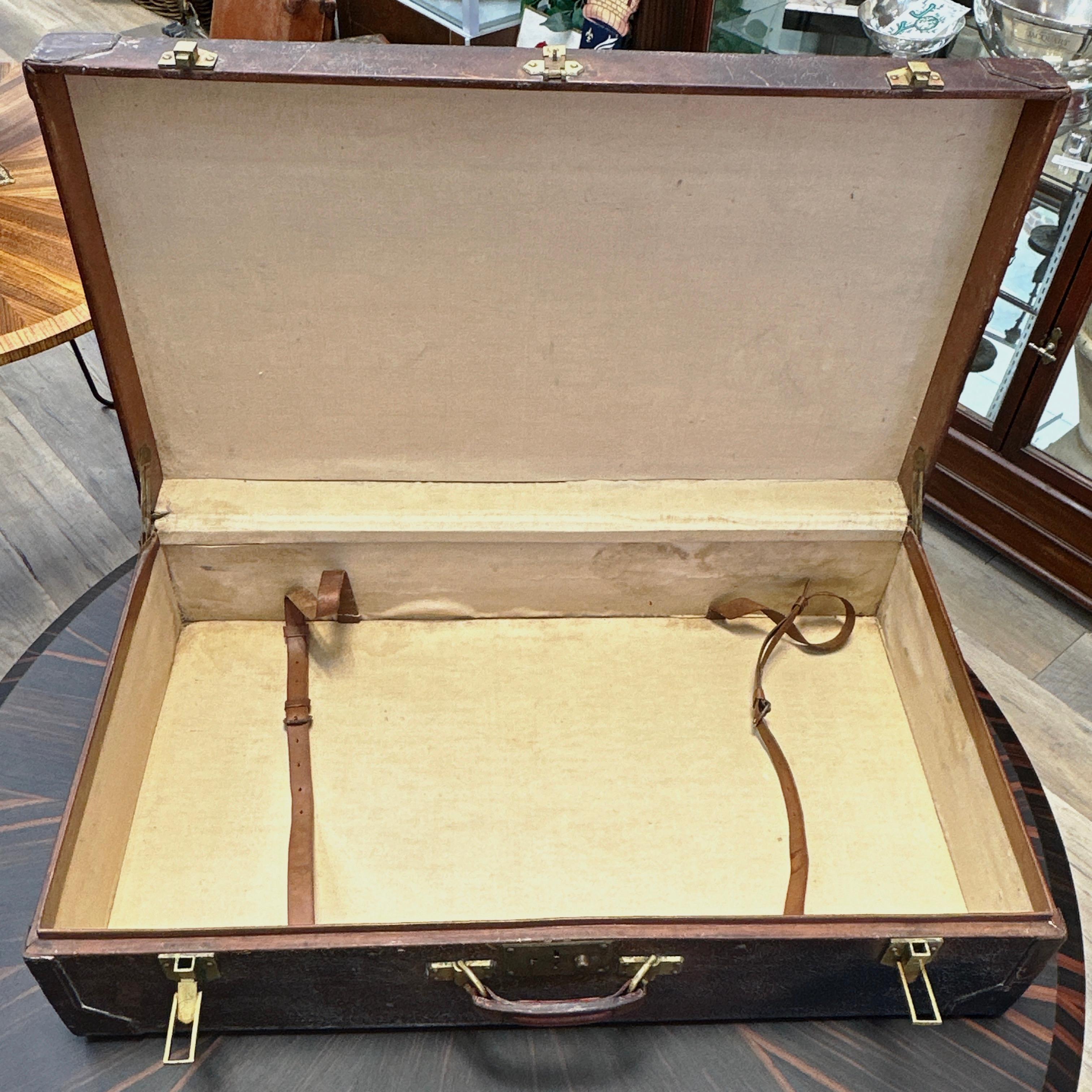 Rare Vintage HERMES Leather Suitcase For Sale 7