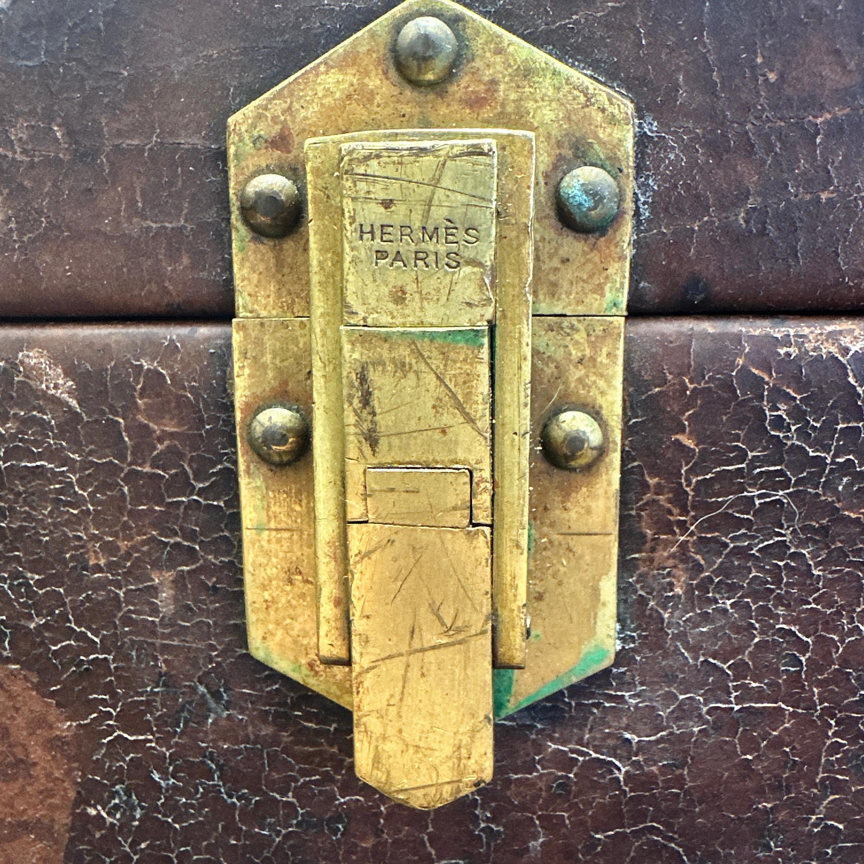 Rare Vintage HERMES Leather Suitcase 10