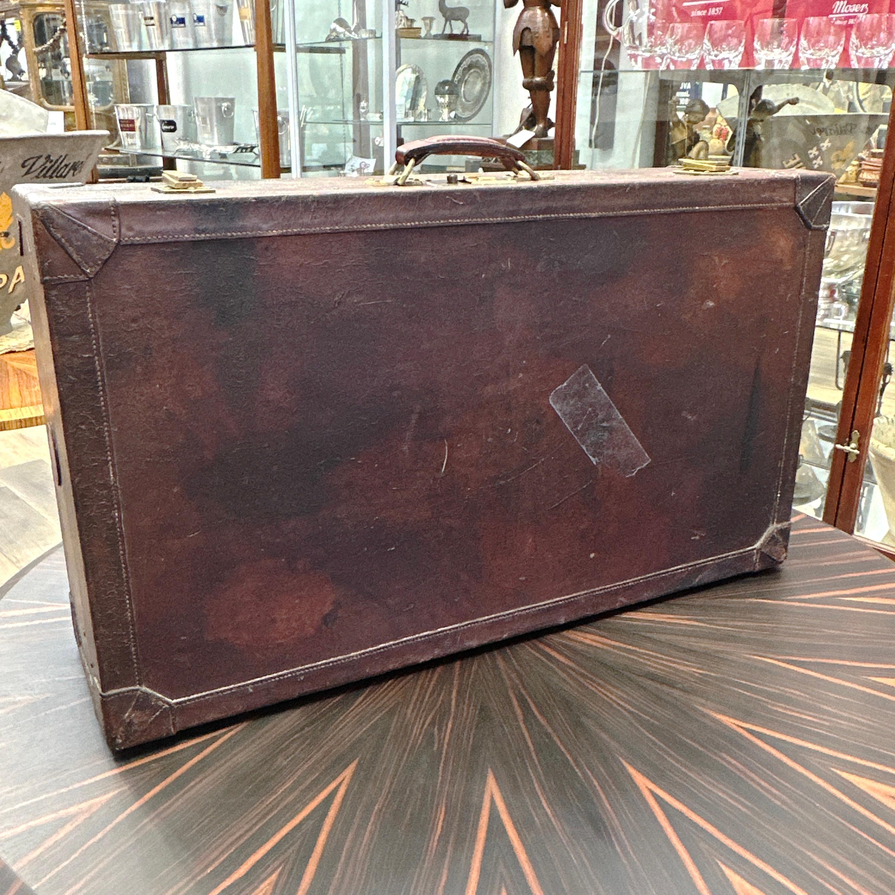 Rare Vintage HERMES Leather Suitcase For Sale 12