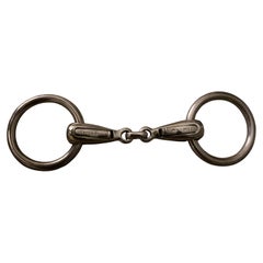 Porte-clés vintage rare Hermès « Mors » en argent