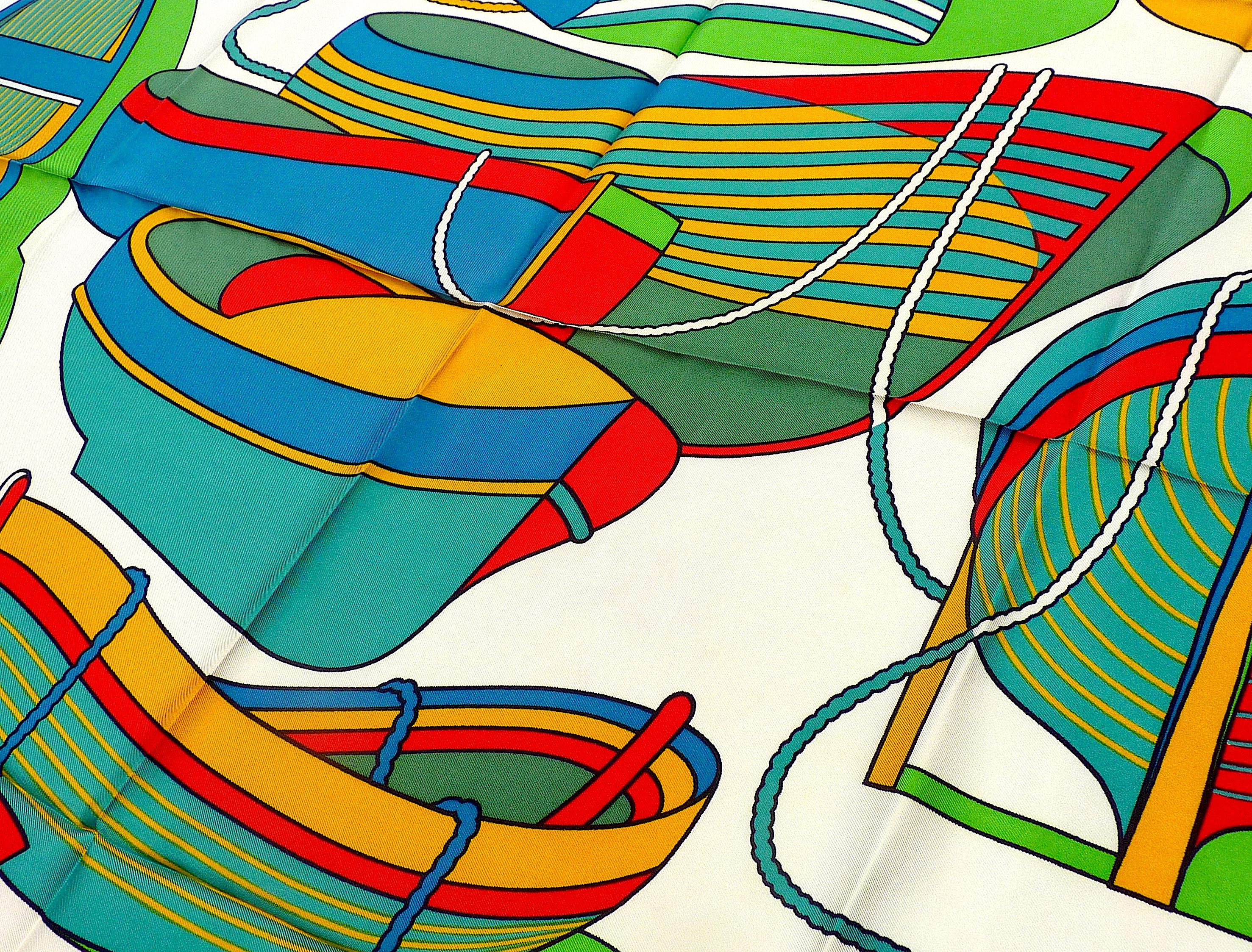 Rare Vintage Hermes Silk Scarf 