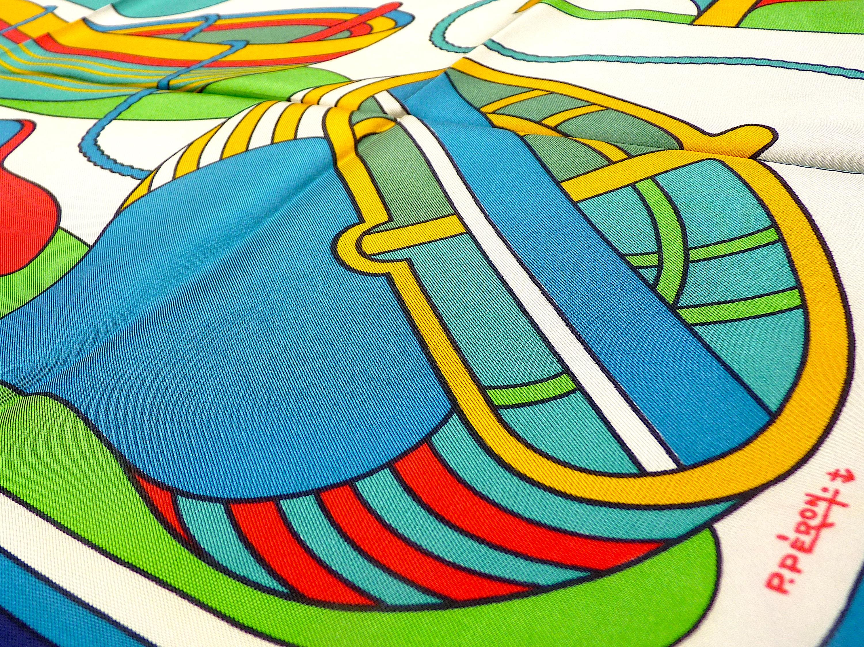 Rare Vintage Hermes Silk Scarf 