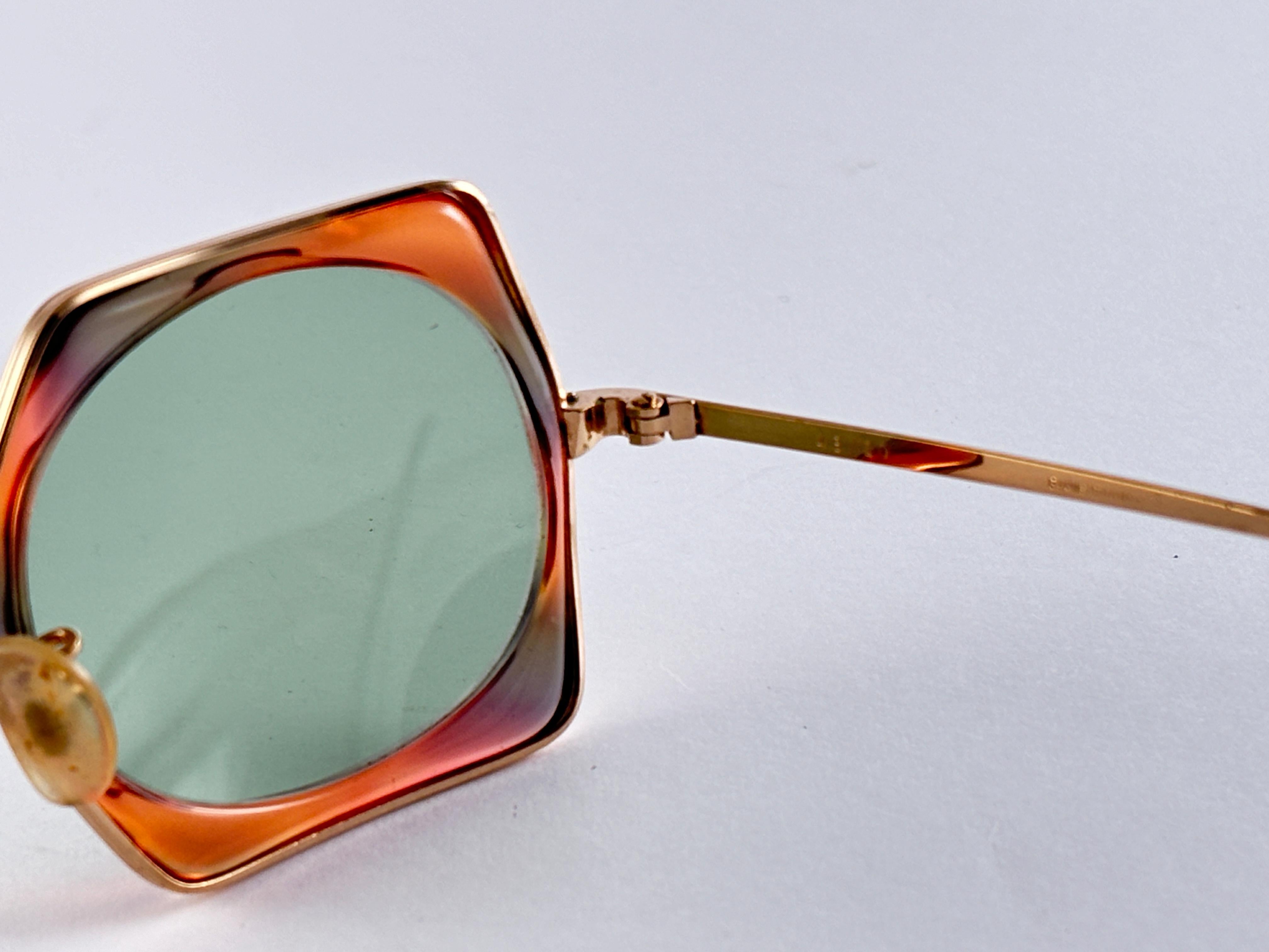 Rare Vintage Hexagonal Double Frame 1970'S Sunglasses Made In France For Sale 6
