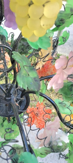 Seltene Vintage By riesige 9 Licht Murano Glas Cesare Toso Traube Cluster Kronleuchter