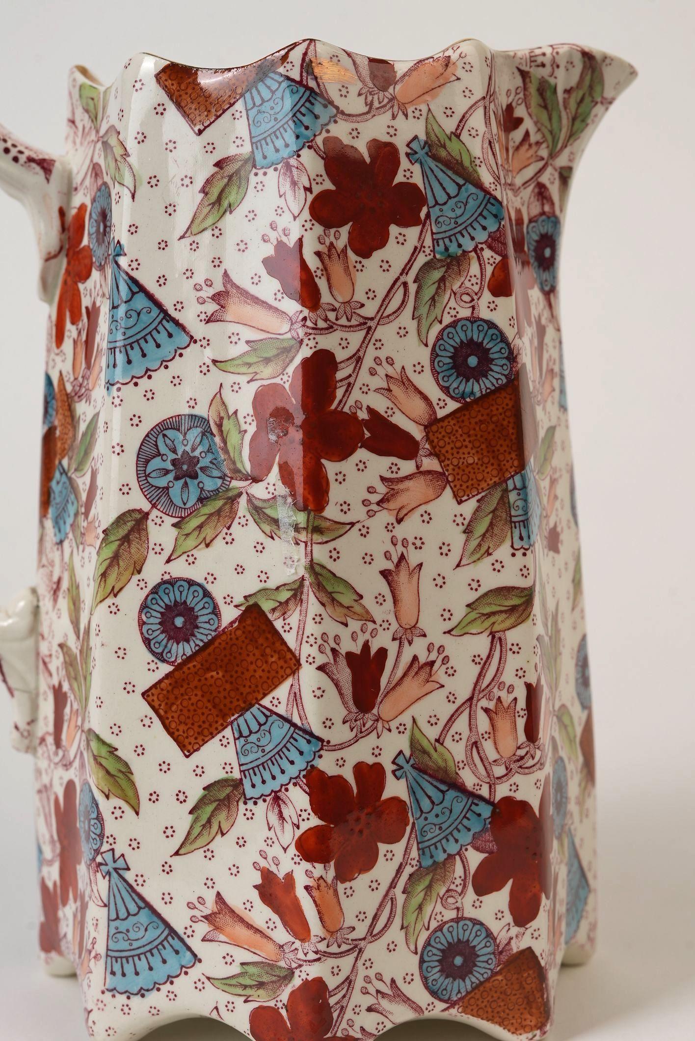 Aesthetic Movement Rare Vintage Imari Porcelain Pitcher For Sale