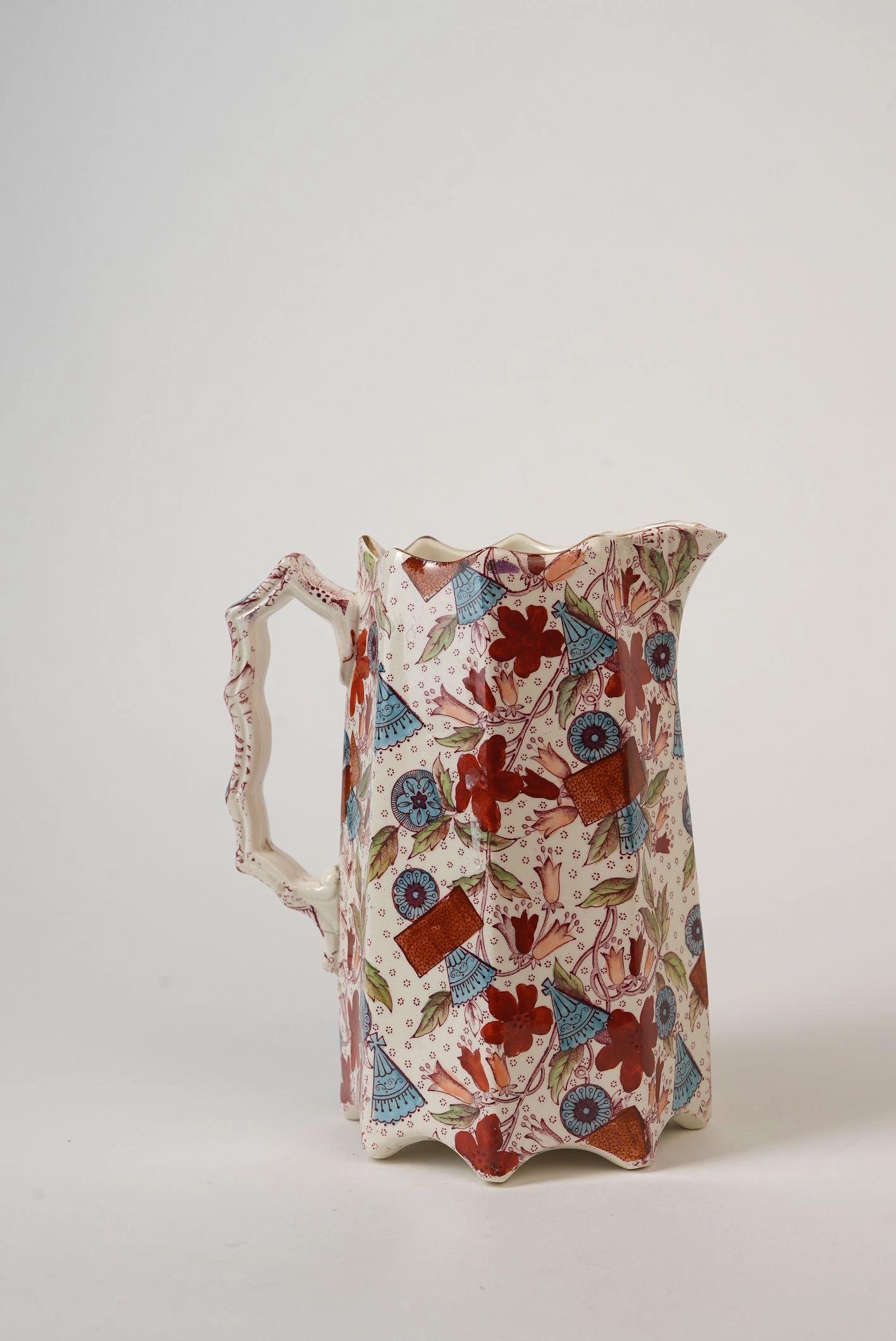 Late 19th Century Rare Vintage Imari Porcelain Pitcher For Sale