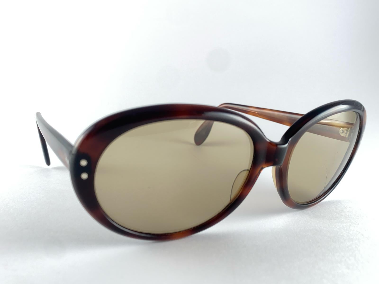 Seltene übergroße Indo Tenerife-Sonnenbrille in Übergröße 1970er Jahre Paris, Vintage (Braun) im Angebot
