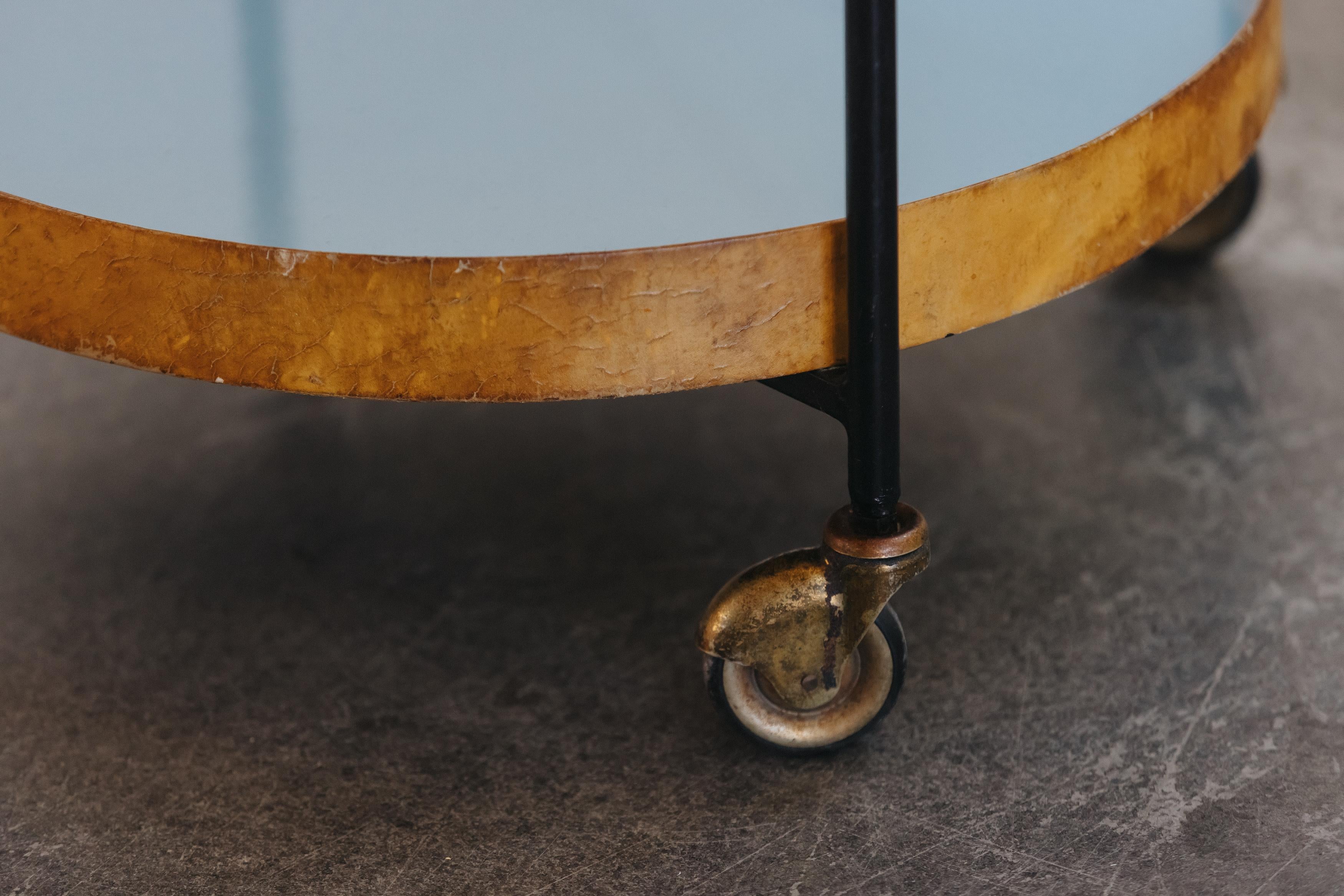 Rare Vintage Italian Bar Cart Attributed To F. Campo & Carlo Graffi, Italy 1970s For Sale 1