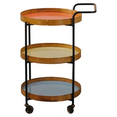 Rare Vintage Italian Bar Cart Attributed To F. Campo & Carlo Graffi, Italy 1970s