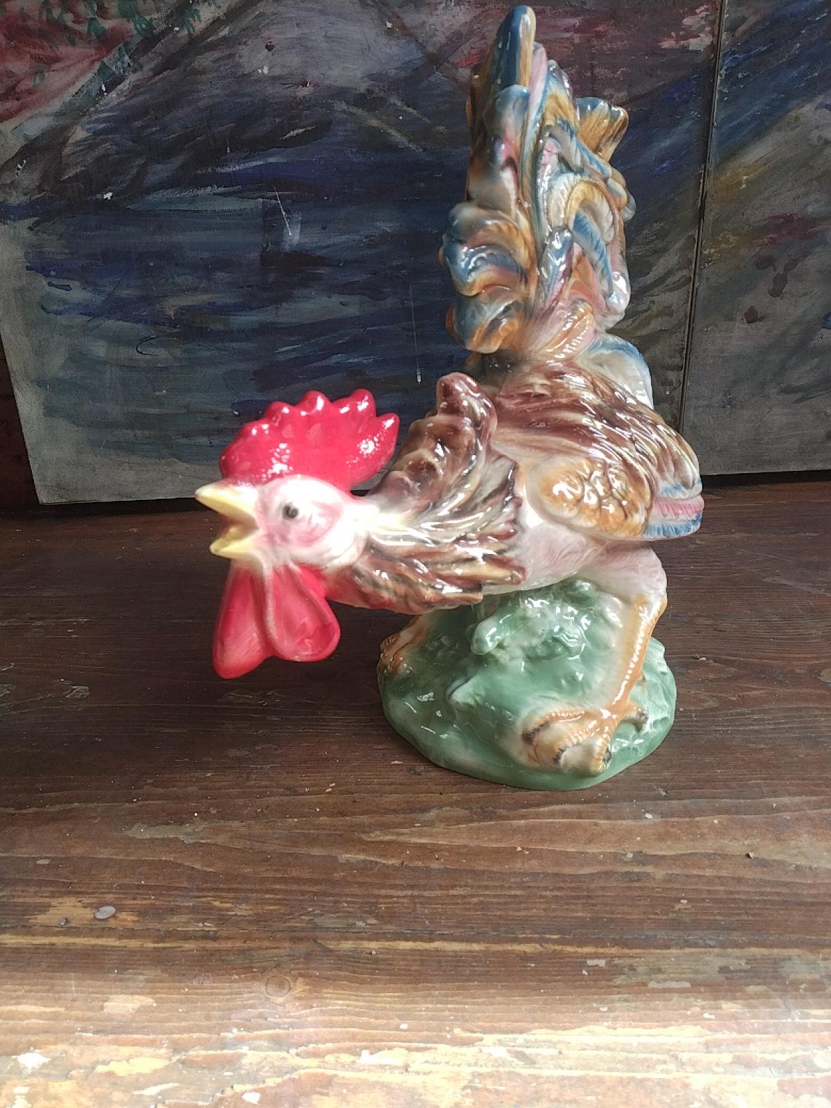 ceramic fighting roosters