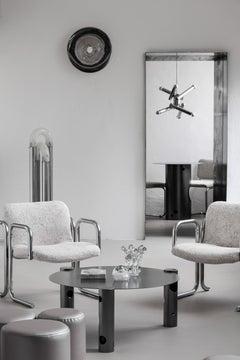 Rare Vintage Italian Chrome and Glass Sculptural Wall Lamp, Collectible Design