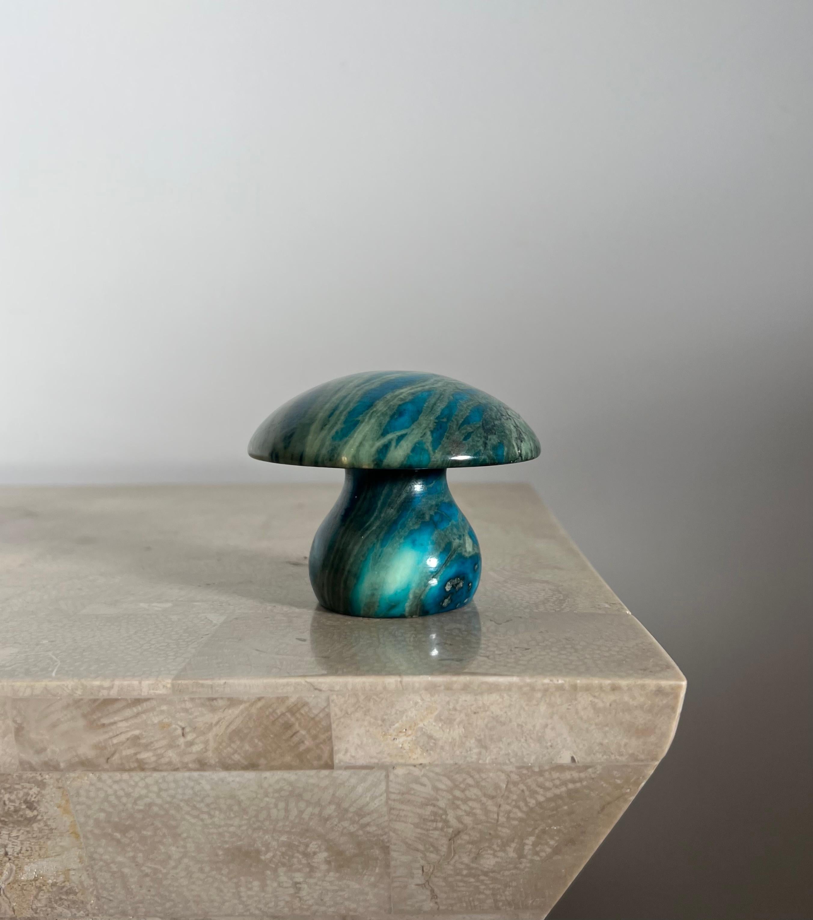 Rare Vintage Italian Marble Mushroom Paperweight Objet D’art, 1960s 5