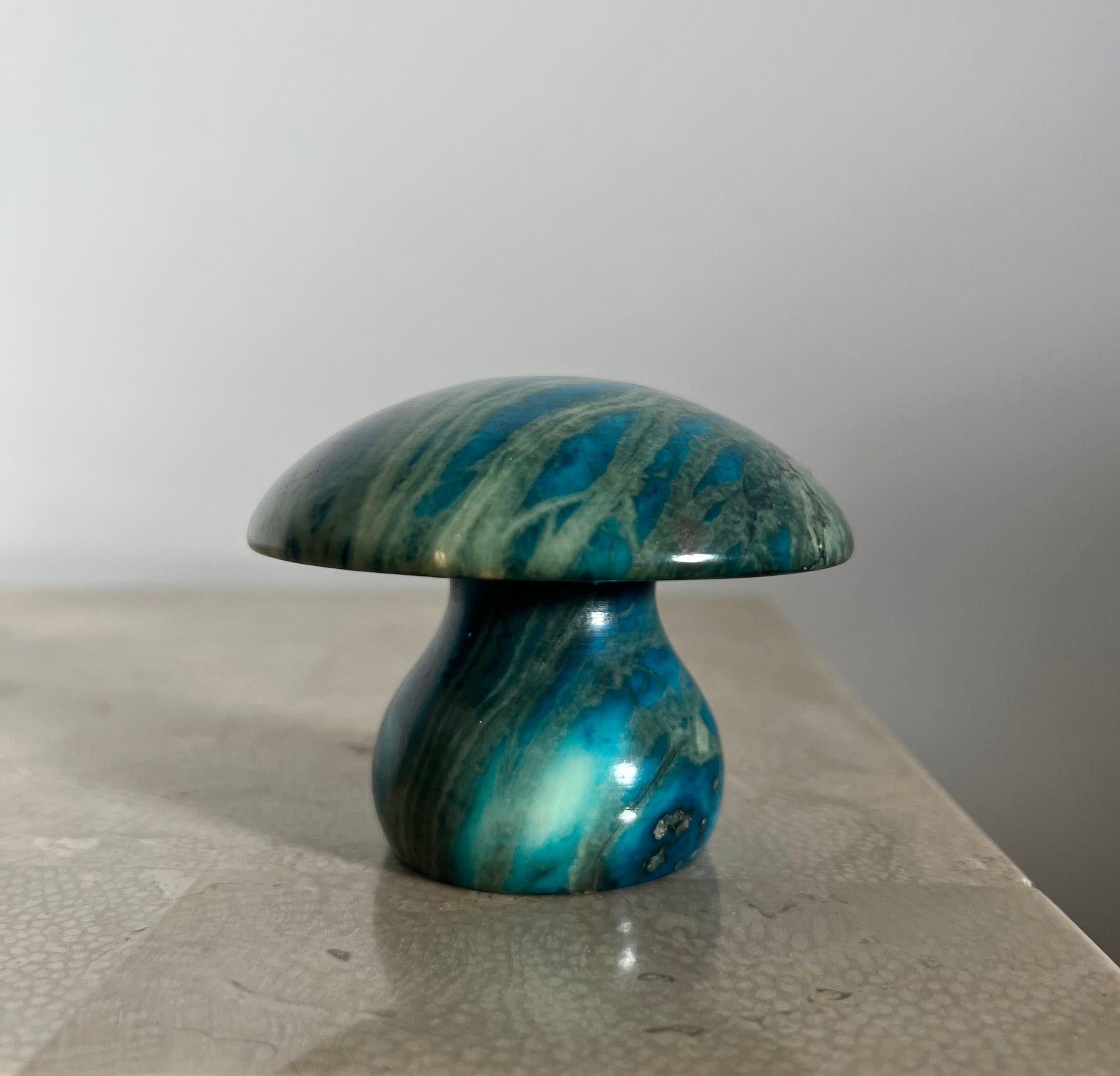 M Design Art Hand Blown Huge Rainbow Colorful Layer Mushroom Glass Paperweight 