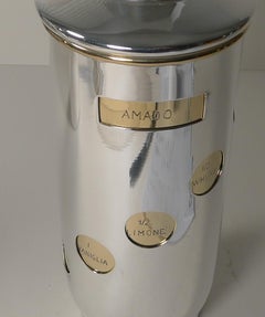 Rare Vintage Italian Menu / Recipe Cocktail Shaker c.1940