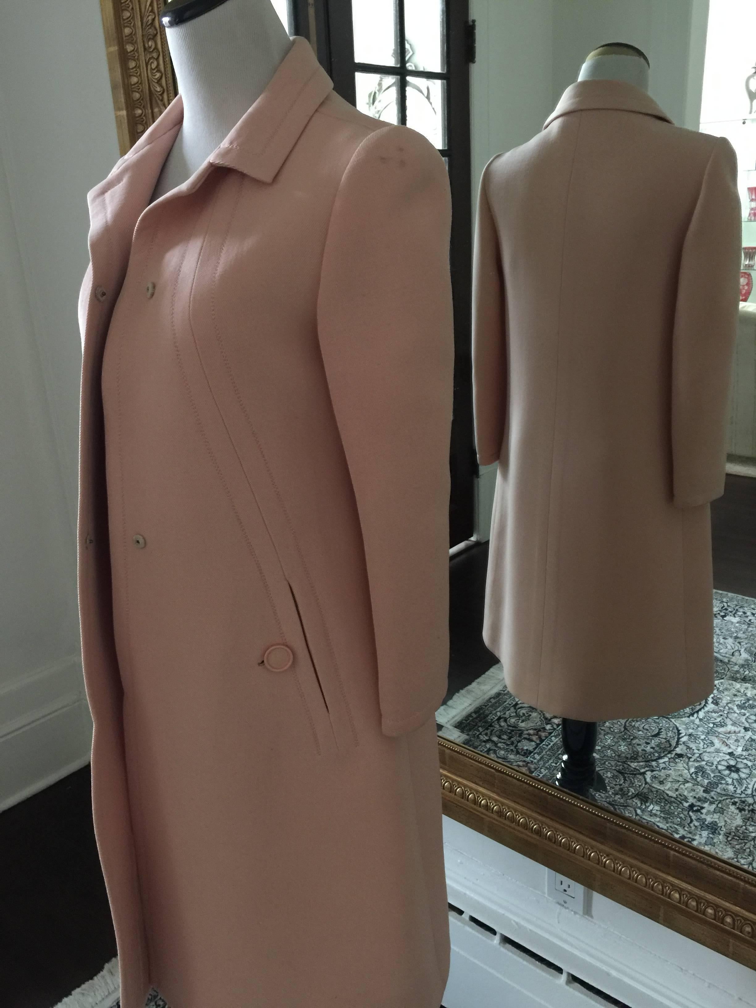 Jean Patou Vintage Pink Coat  In Excellent Condition In Port Hope, ON