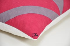 Seltener Vintage Jean Paul Gaultier Französischer Schal und irisches Leinen Kissen Blau