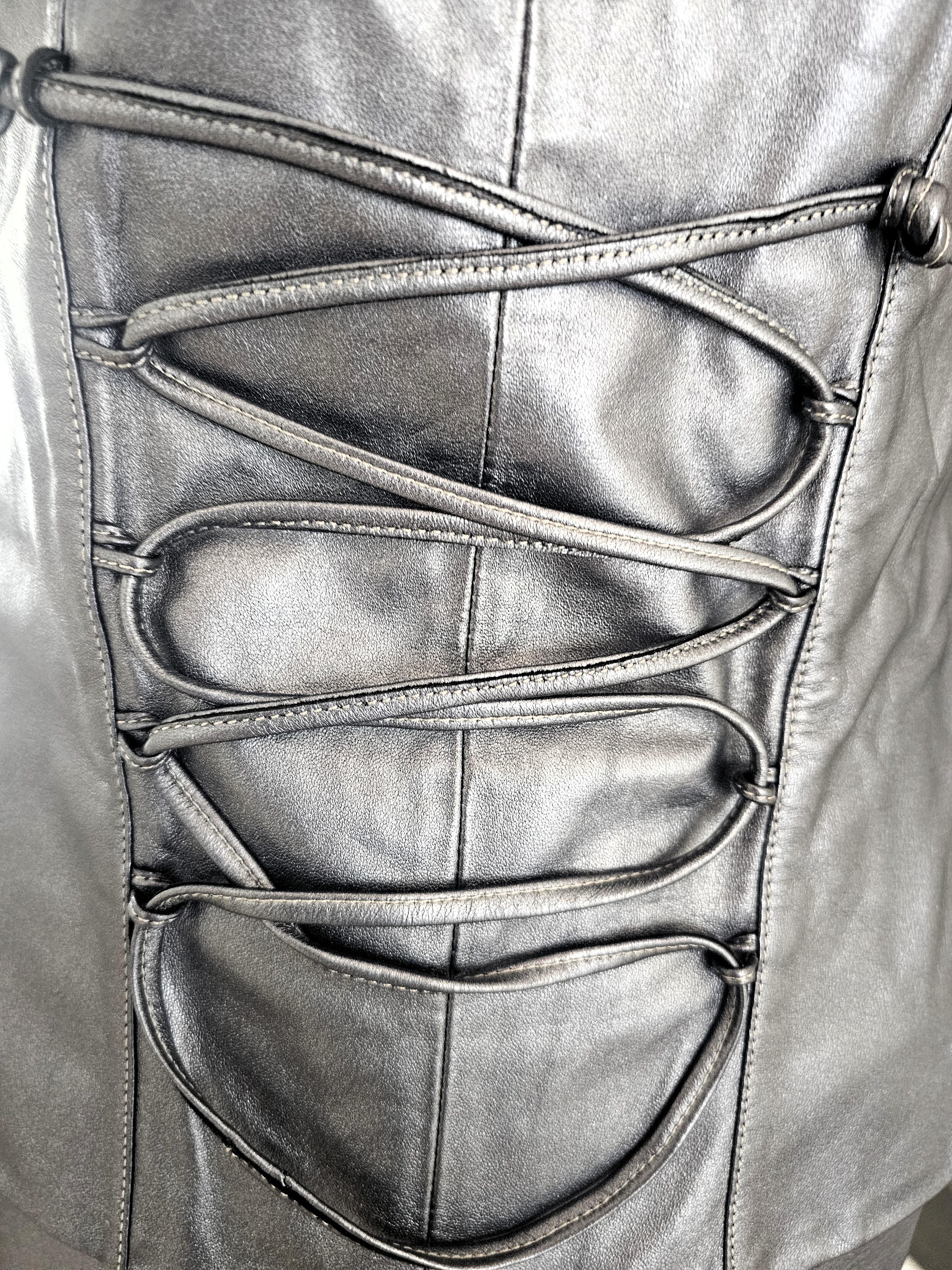 Raro completo di pelle vintage Jitrois a tre pezzi anni '90 in vendita 3