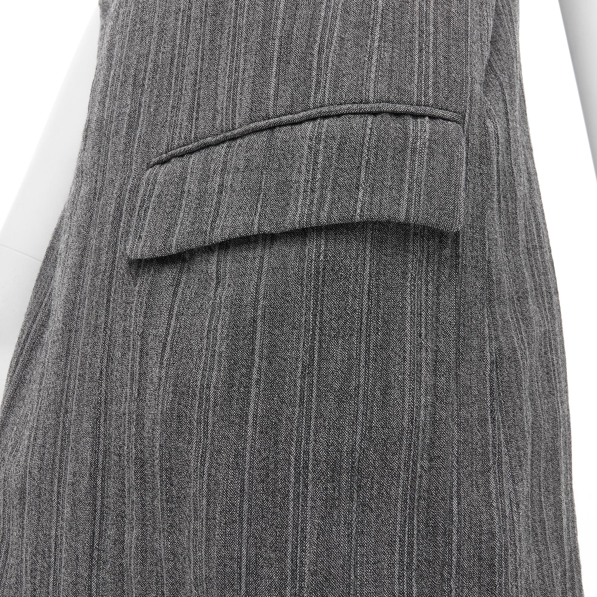 rare vintage JUNYA WATANABE 1992 grey crinkled deconstructed pullover vest en vente 5