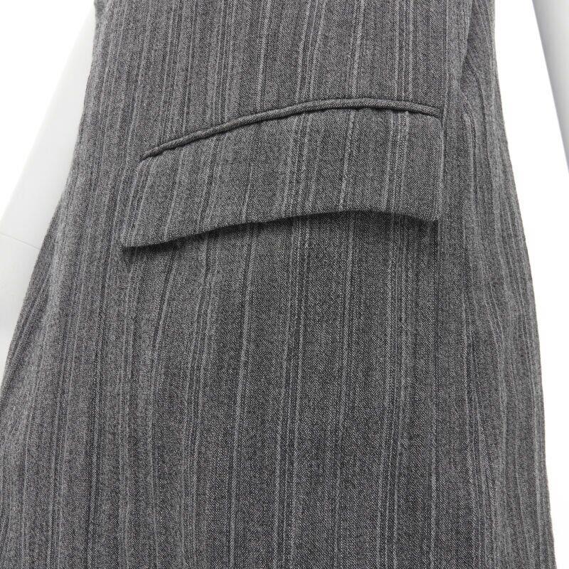 raro vintage JUNYA WATANabe 1992 gilet grigio increspato e decostruito 5