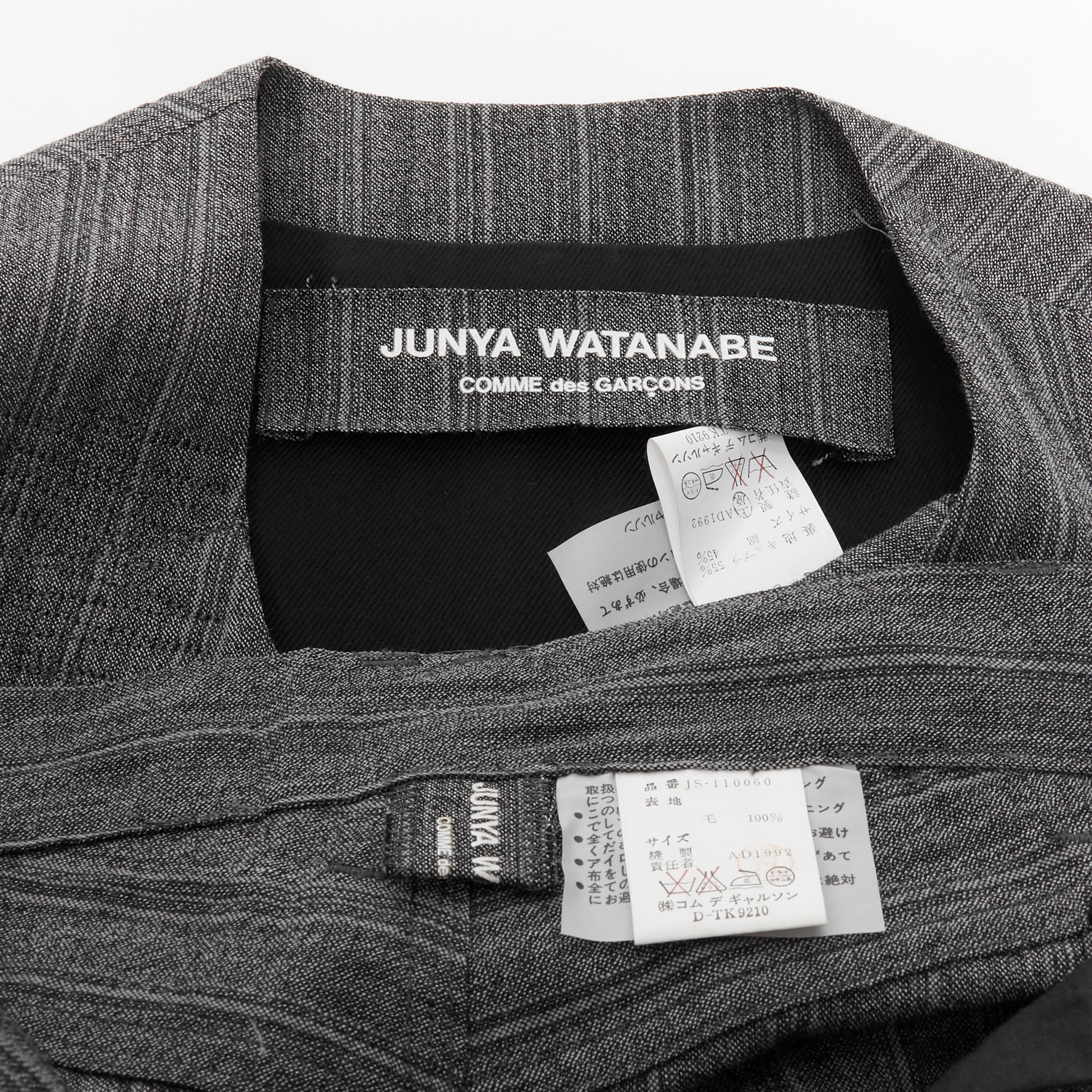 rare vintage JUNYA WATANABE 1992 grey crinkled deconstructed pullover vest en vente 7