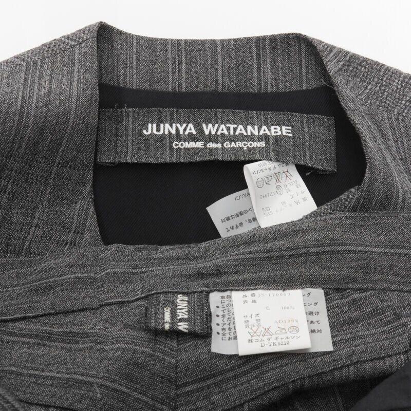 raro vintage JUNYA WATANabe 1992 gilet grigio increspato e decostruito 7