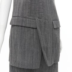 rare vintage JUNYA WATANABE 1992 grey crinkled deconstructed pullover vest