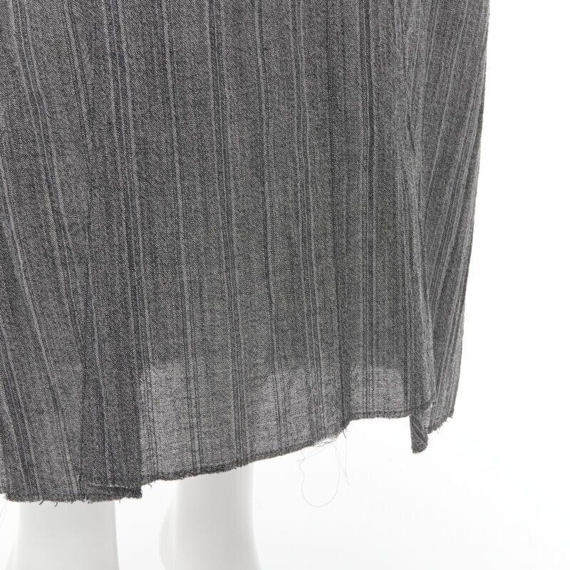 raro vintage JUNYA WATANabe 1992 gilet grigio increspato e decostruito 3