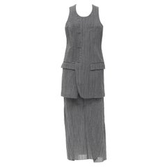 rare vintage JUNYA WATANABE 1992 grey crinkled deconstructed pullover vest