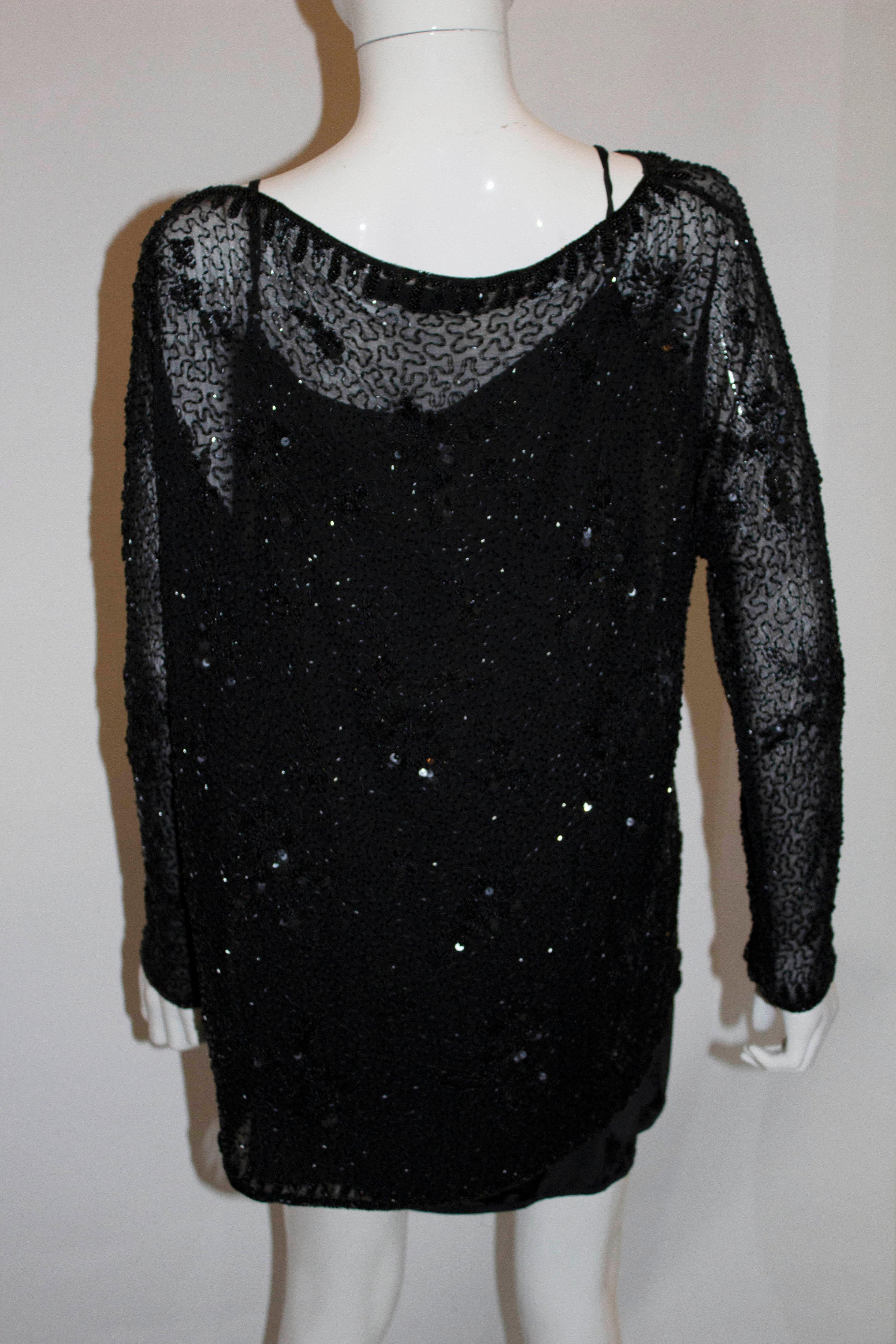 Women's Rare Vintage Katherine Hamnett London Beaded Top For Sale