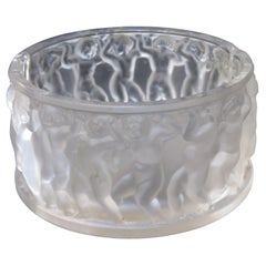 Rare Vintage Lalique France Children Enfants Cherub Sculpture Bowl