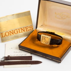 Rare Vintage Longines Dress Watch, Circa 1978, 18k Yellow Gold, Box & Papers
