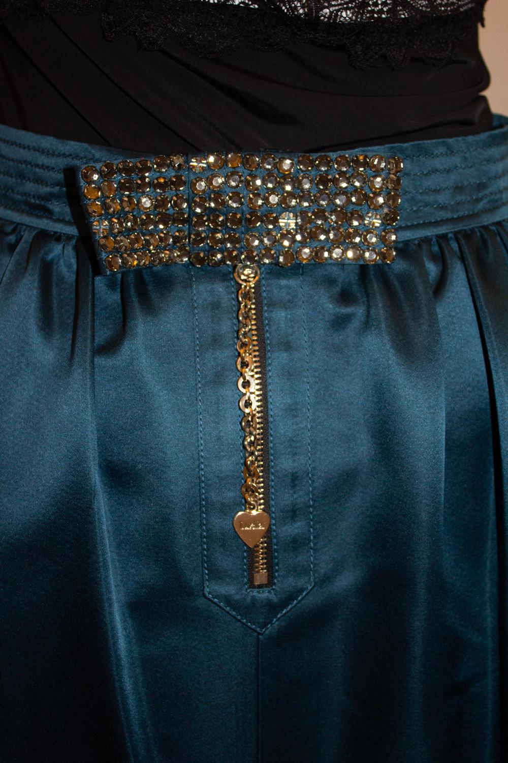 Rare Vintage Luella Silk Evening Skirt In Good Condition For Sale In London, GB