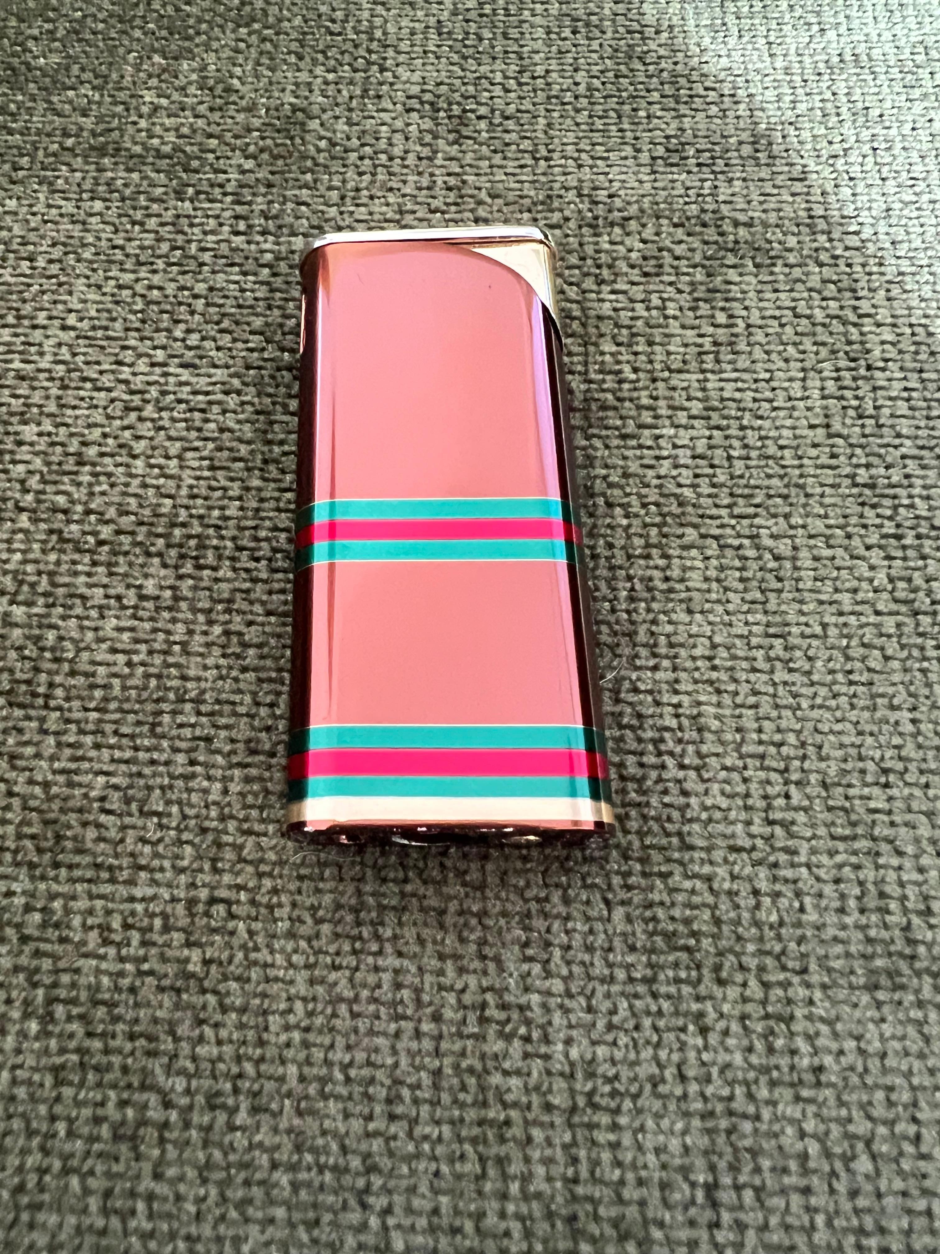 Rare Vintage Luxury Gucci lighter Florence Italia Circa 80 Original Suede Case For Sale 8