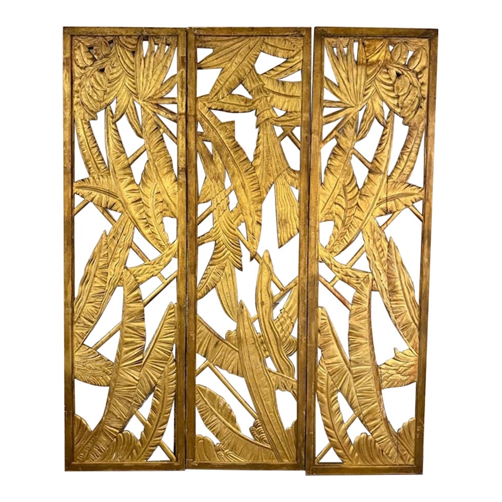Rare Vintage Maison Jansen Giltwood Screen