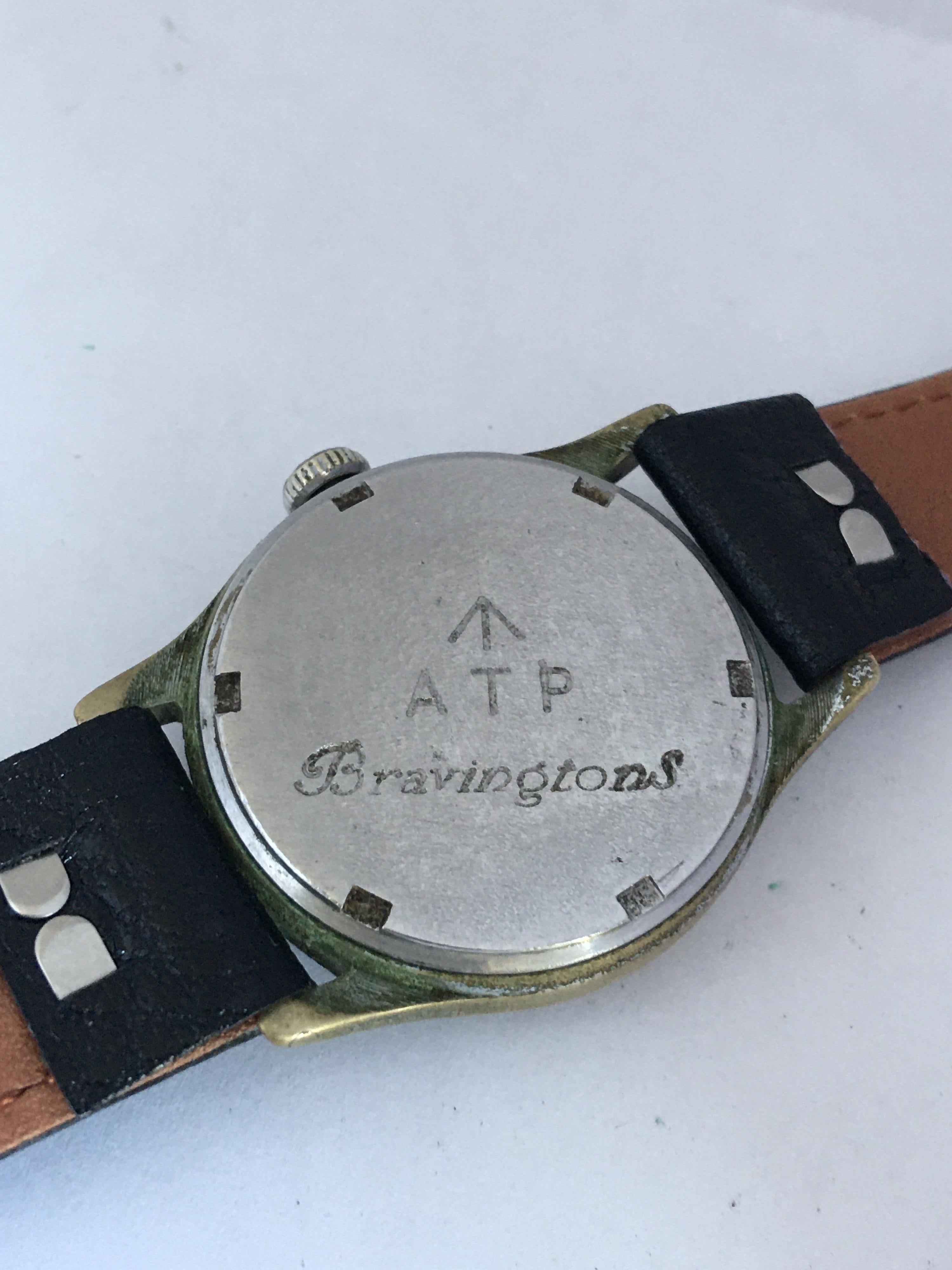 Rare Vintage Manual Winding ATP Bravingtons Supplied Military Watch For Sale 1