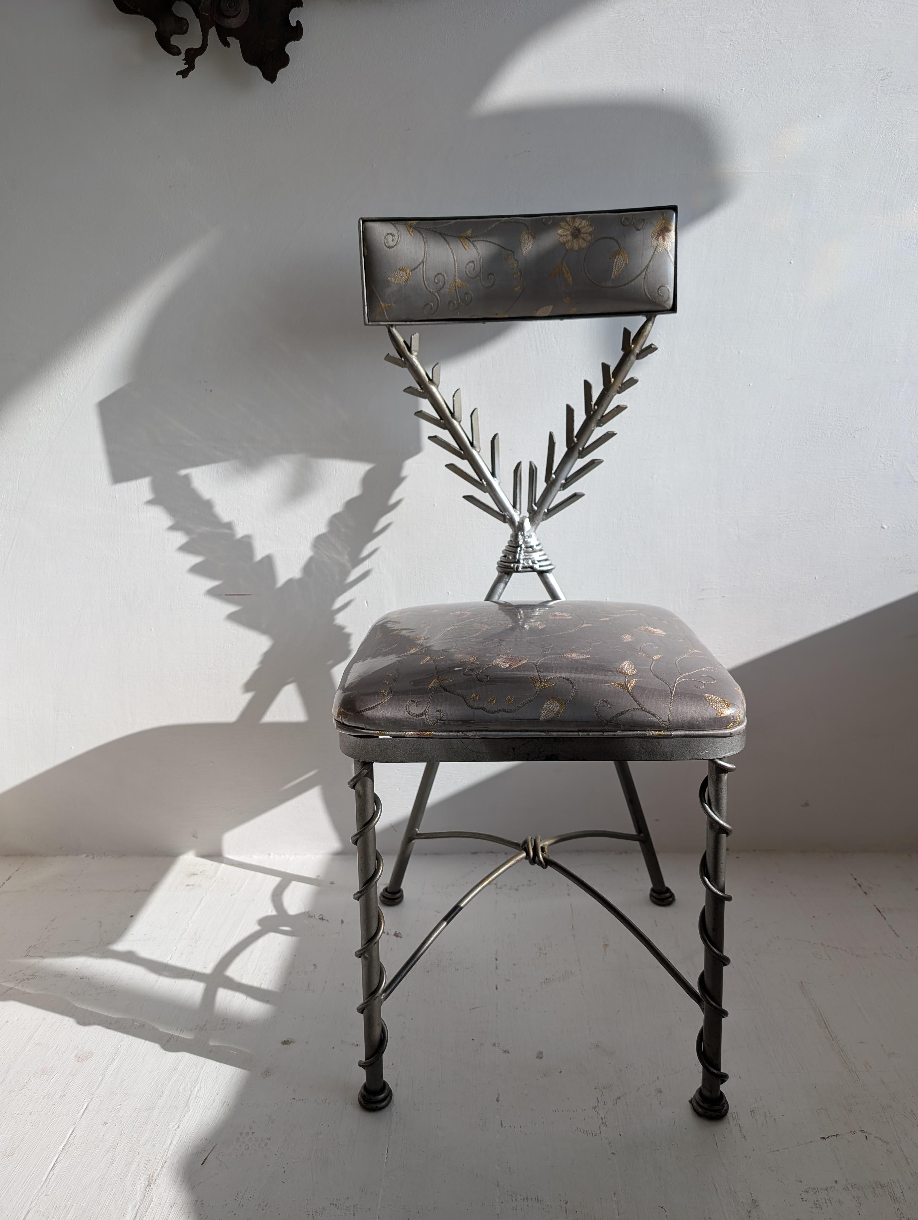 Seltene Vintage Mario Villa 'Palm' Beistellstühle „Palm“, postmodern, Vierer-Set 2