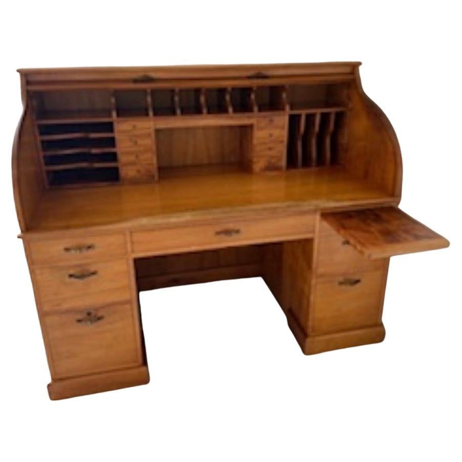 Post-Modern Rare, Vintage Martin & MacArthur Koa Wood Executive Rolltop Desk For Sale