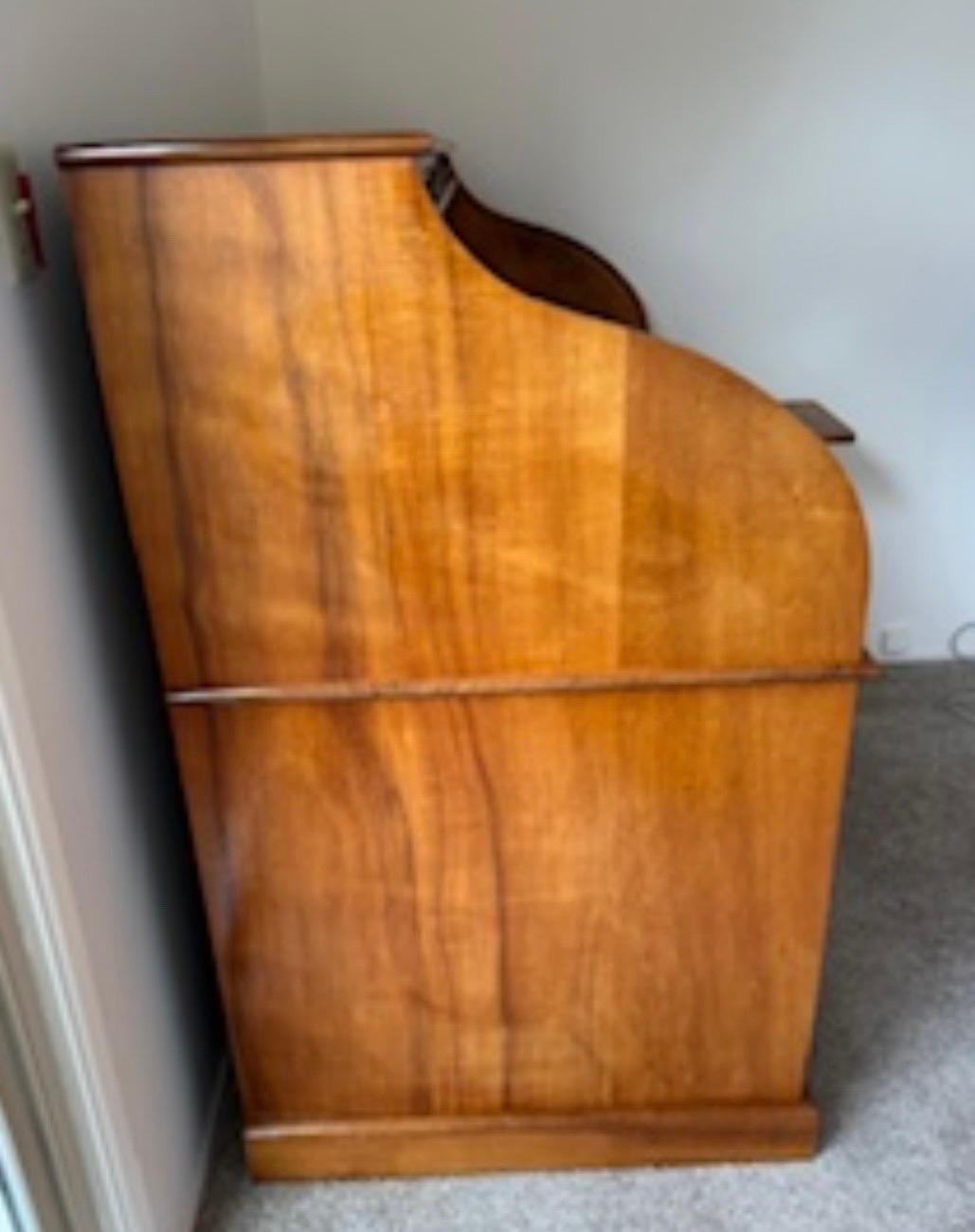 20th Century Rare, Vintage Martin & MacArthur Koa Wood Executive Rolltop Desk For Sale