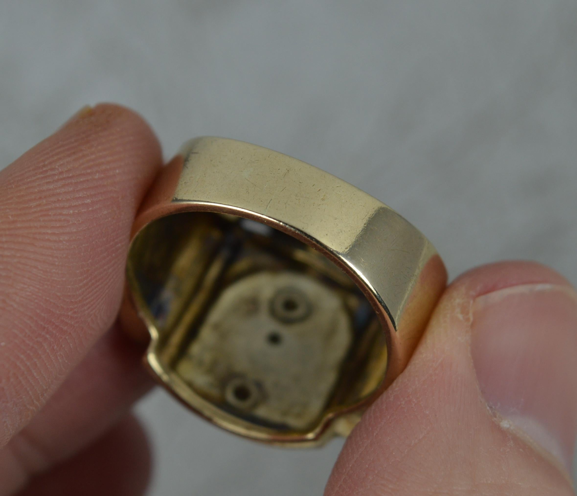 Women's or Men's Rare Vintage Masonic 10ct Gold Signet Ring