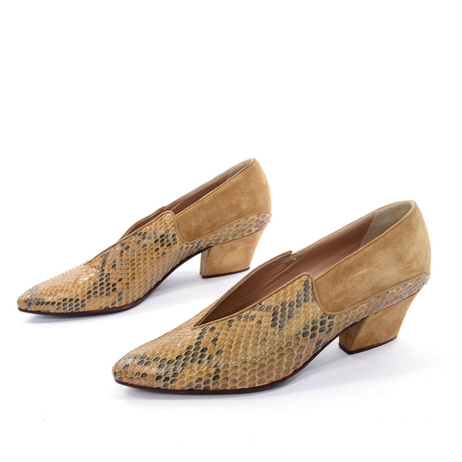 Rare Vintage Maud Frizon Snakeskin Shoes Size 37 2