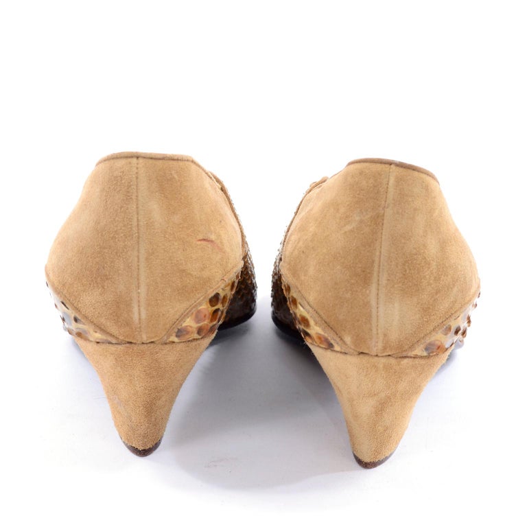 Rare Vintage Maud Frizon Snakeskin Shoes Size 37 at 1stDibs