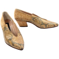 Rare Vintage Maud Frizon Snakeskin Shoes Size 37