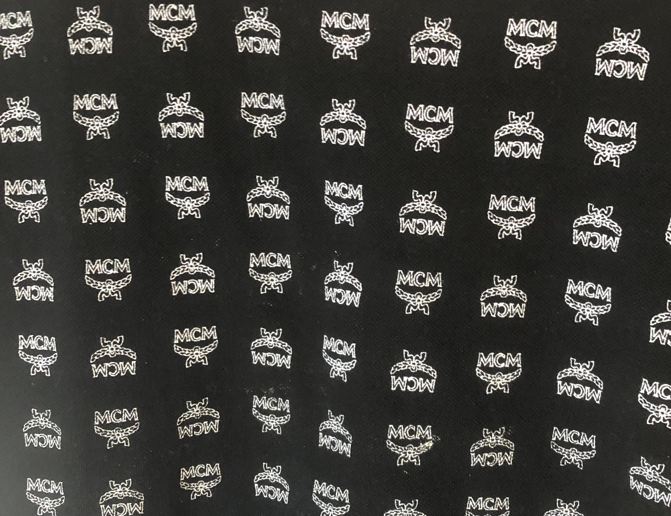 Rare Vintage MCM Logo T-shirt Black and White  In Good Condition For Sale In Hoffman Estates, IL
