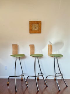 Rare tabouret de bar français vintage de style Memphis par Miriam, circa 1990