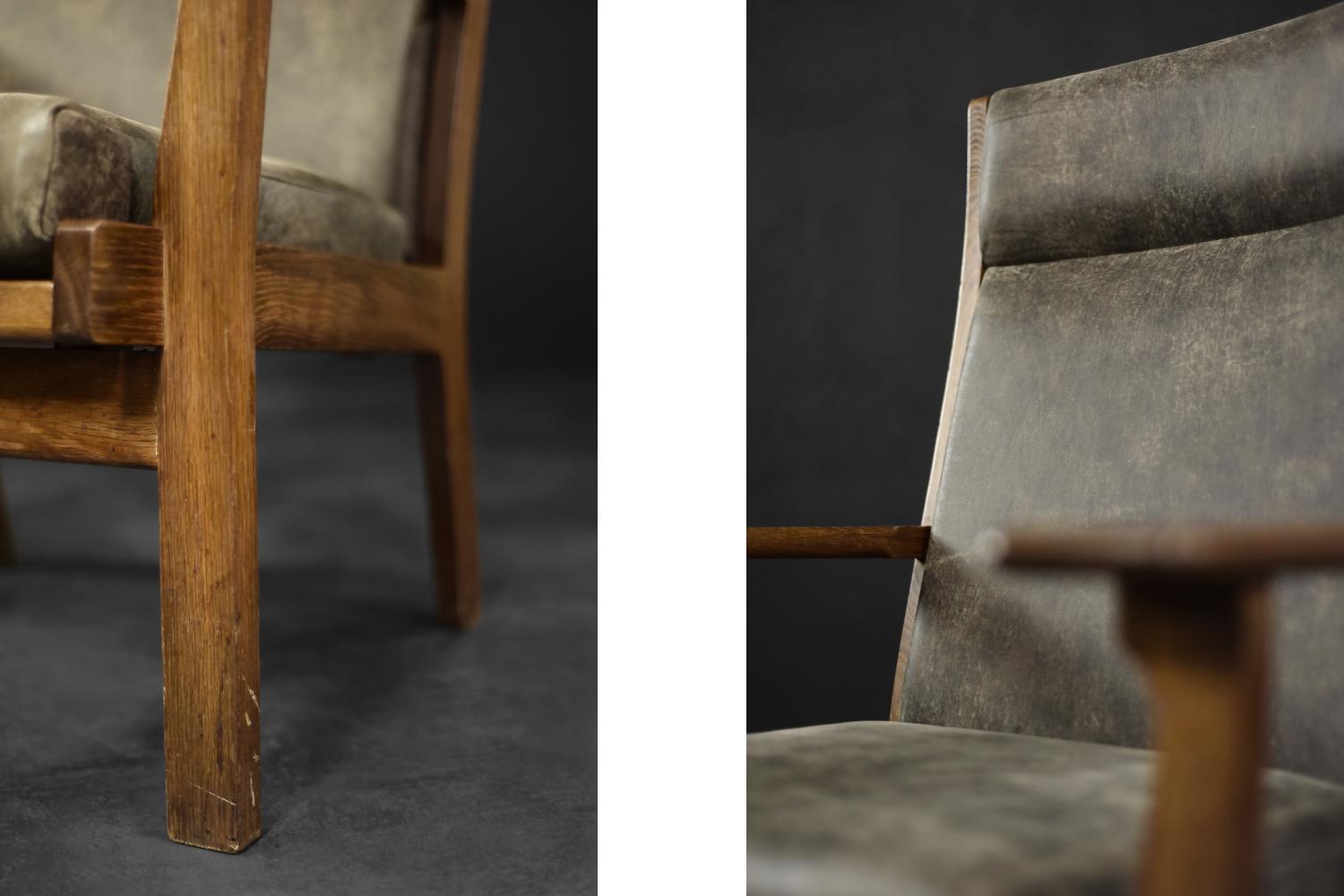 Seltener dänischer Moderner Sessel Modell GE 181 A von Hans J. Wegner aus der Jahrhundertmitte im Angebot 5